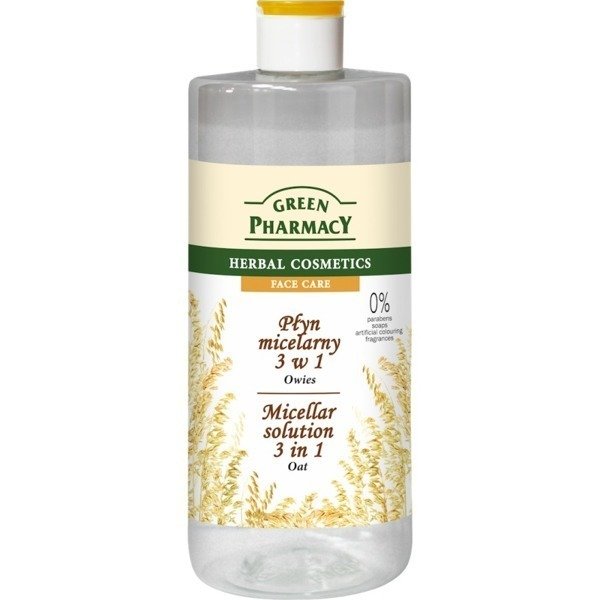 Green Pharmacy Naturalny Bezzapachowy Płyn Micelarny 3w1 Owies 500ml