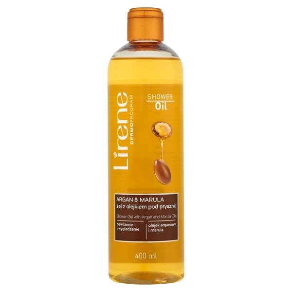 Lirene Argan & Marula Gel With Oil Shower Moisturizes Oils 400ml