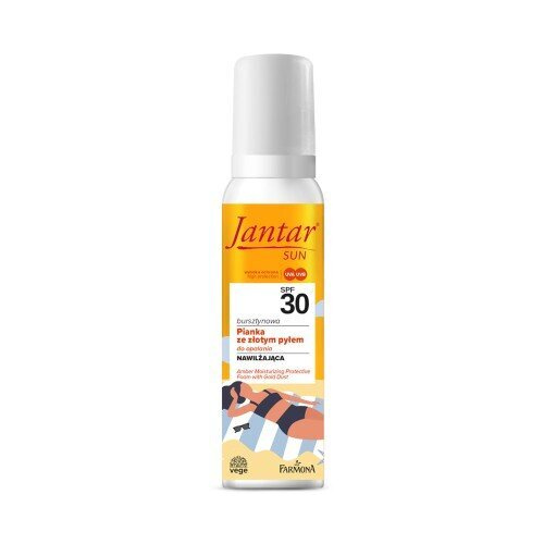 Jantar Sun Amber Moisturizing Protective Foam with Gold Dust SPF 30 150ml