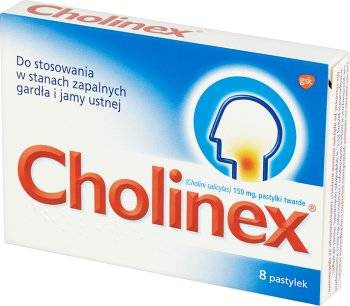 Cholinex 8 pastylek do ssania