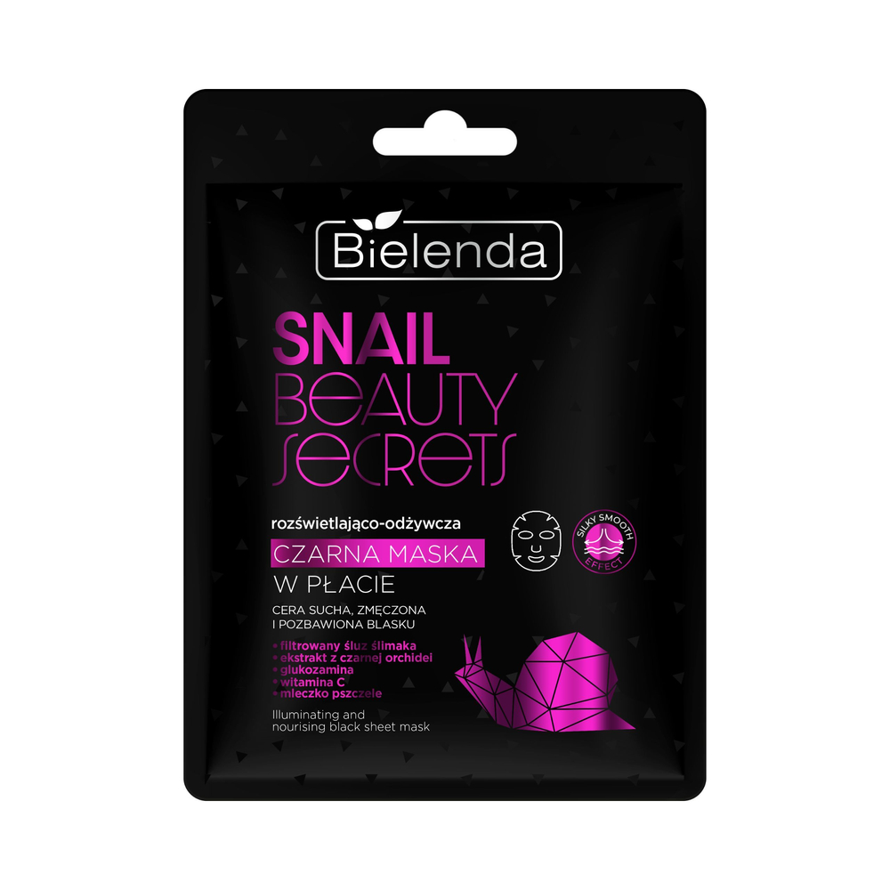 Bielenda Snail Beauty Secrets Illuminating & Nourishing Black Sheet Mask 1 pc.
