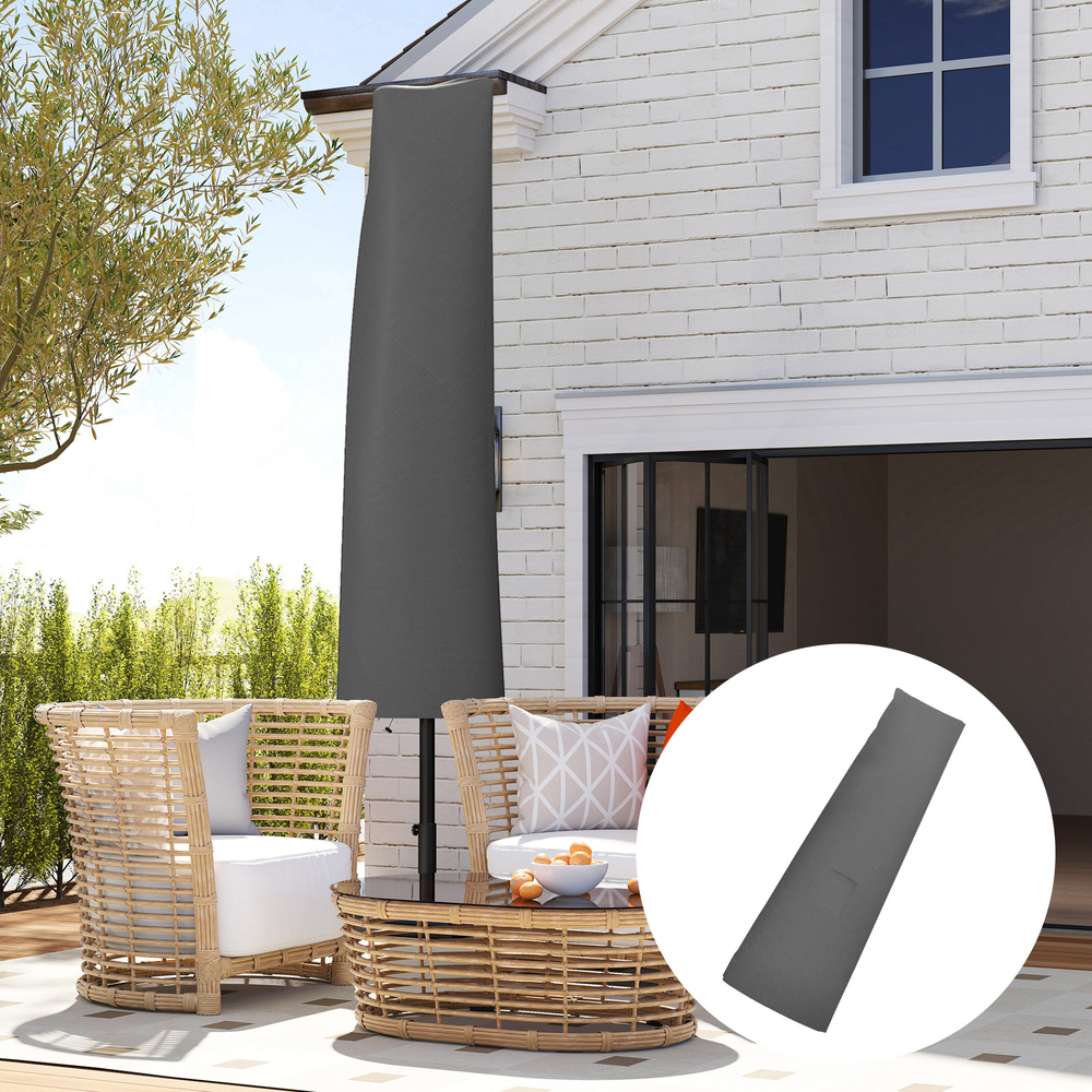Outsunny Parasol Umbrella Cover - Grey