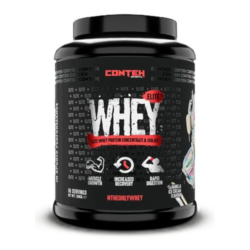 Conteh Sports Whey Elite Whey Protein Blend, Vanilla Ice Cream 1980g