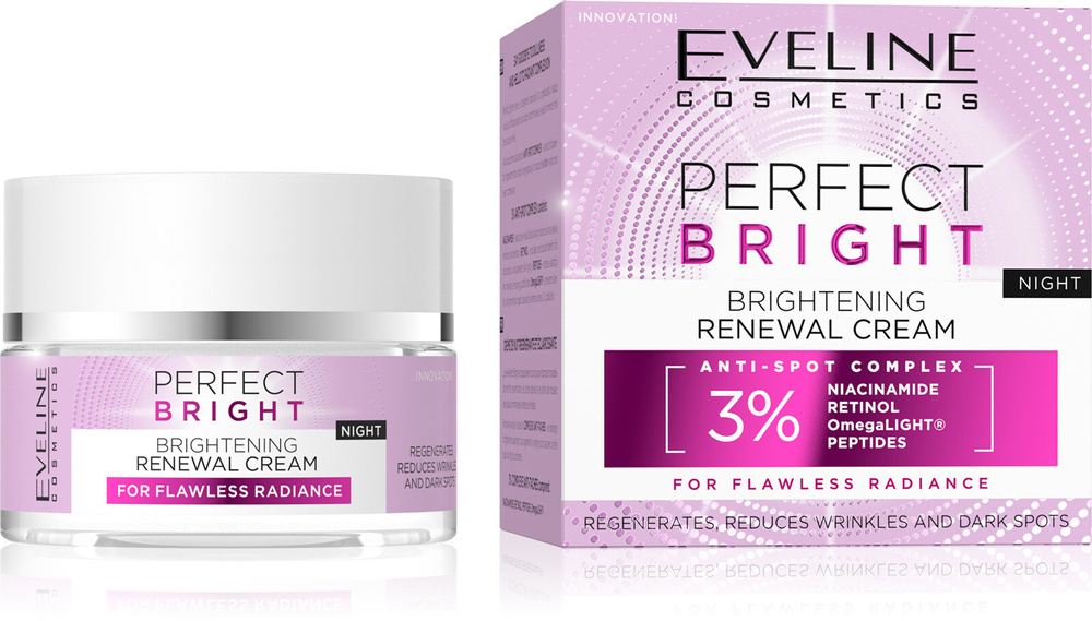 Eveline Perfect Bright Rozjaśniający Krem Odmładzający na Noc 50ml