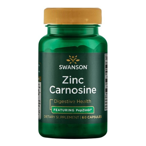 Swanson Zinc Carnosine PepZin GI for Stomach Lining Support 60 Capsules