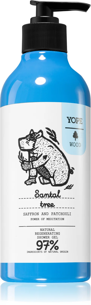 Yope Natural Regenerating Shower Gel with Santal Tree Saffron and Patchouli 400ml