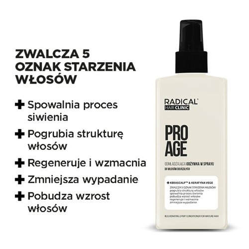 Farmona Radical Hair Clinic Pro Age Rejuvenating Spray Conditioner for Mature Hair 200ml