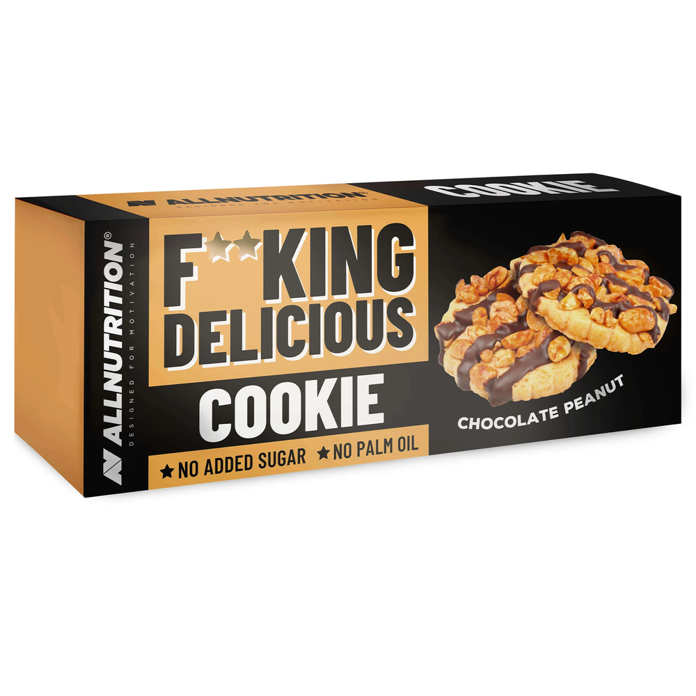 Allnutrition Fitking Delicious Cookie Chocolate Peanut Kruche Ciasteczka z Kawałkami Orzechów 150g