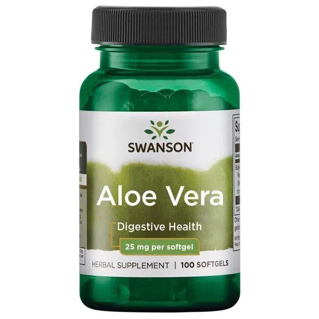 Swanson Aloe Vera 25mg for Immune & Digestive Support 100 Capsules