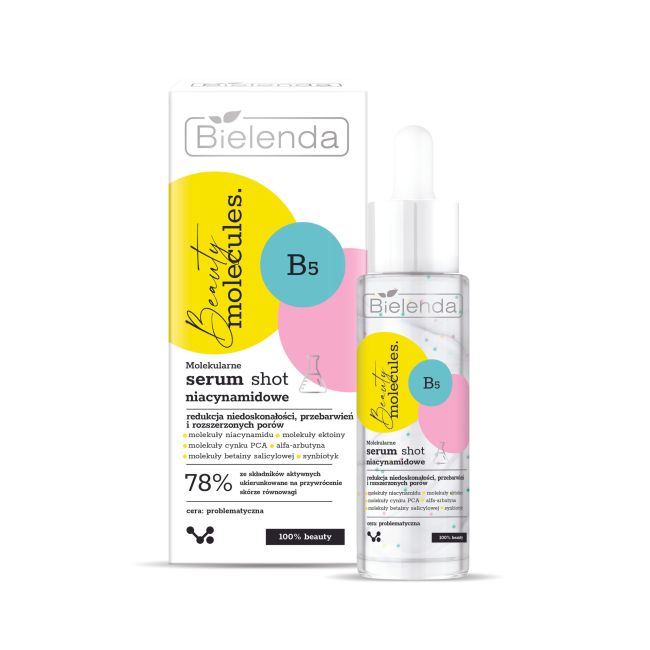 Bielenda Beauty Molecules Molekularne Niacynamidowe Serum Shot dla Skóry Problematycznej 30ml