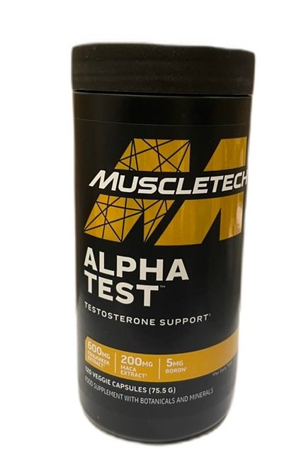 MuscleTech Alpha Test Booster Testosteronu dla Mężczyzn 120 Kapsułek