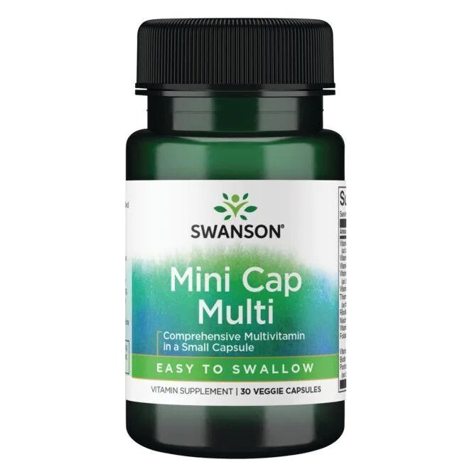 Swanson Mini Cap Multi Kompleks Witamin bez Minerałów na Cozień 30 Kapsułek