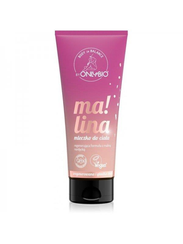 OnlyBio Regenerating Vegan Body Milk with Nordic Raspberry Scent 200ml