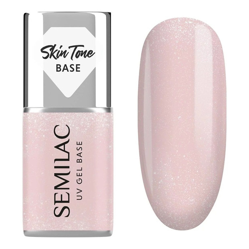 Semilac Skin Tone Cover Baza Glitter Beige 7ml