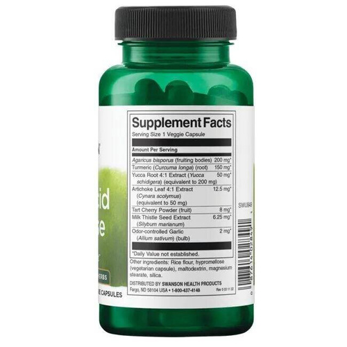 Swanson Uric Acid Cleanse na Wsparcie Metabolizmu Kwasu Moczowego 60 Kapsułek