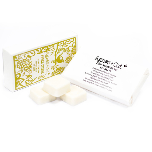 Agnes + Cat Box of 8 Wax Melts - Fresh Citrus