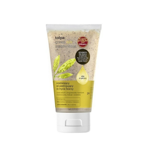 Tołpa Green Oils Matowienie Orzeźwiający Żel Peelingujący do Mycia Twarzy 150ml