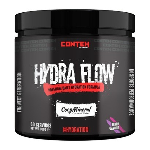 Conteh Sports Hydra Flow Jagodowe Elektrolity w Proszku na Nawodnienie i Uzupełnienie Elektrolitów 300g