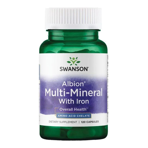 Swanson Albion Multi-Mineral with Iron - 120 caps