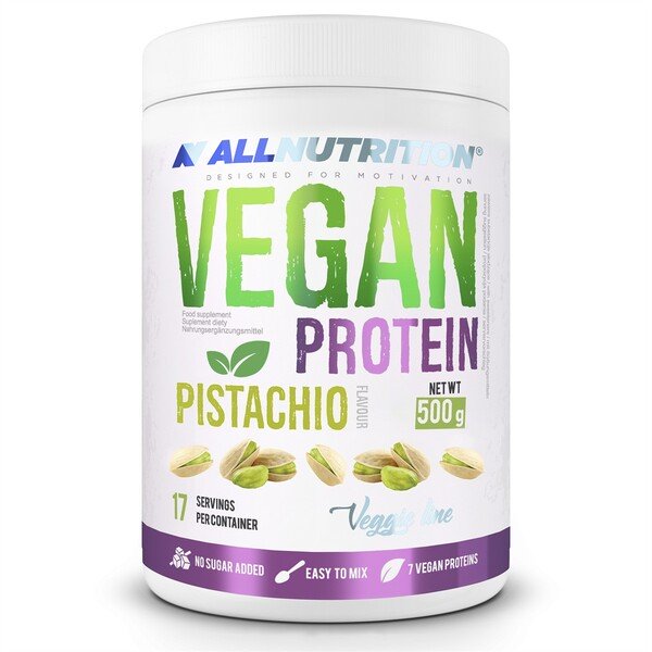 Allnutrition Vegan Protein Wysokobiałkowa Odżywka Pistacja 500g