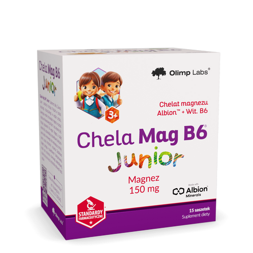 Olimp Chela-Mag B6 Junior Magnez dla Dzieci z Witaminą B6 15 Saszetek