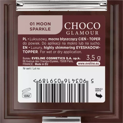 Eveline Choco Glamour Shiny Eye Shadow-Topper 3g