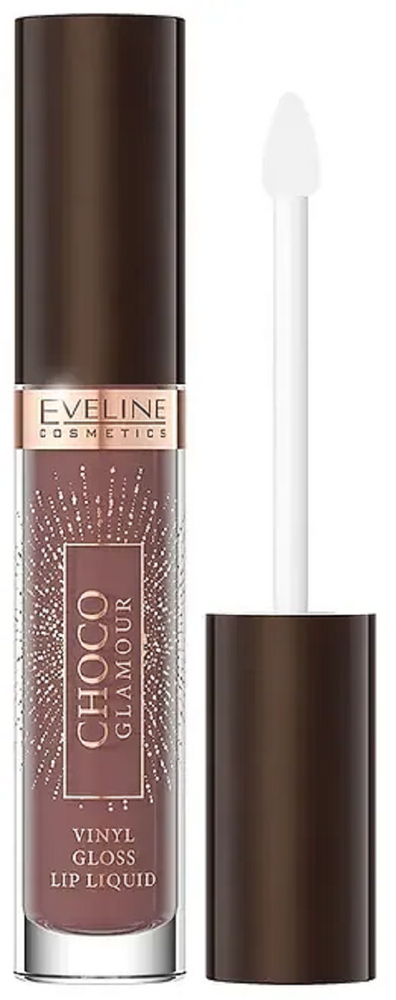 Eveline Choco Glamour Vinyl Liquid Lipstick with Glossy Lips Effect No. 02 Deep Cherry Chocolate 4.5ml