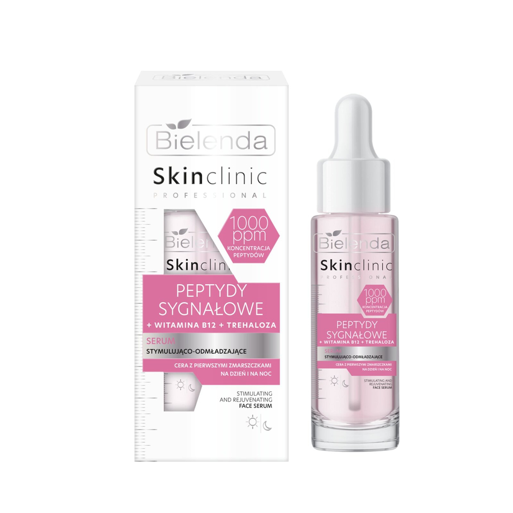 Bielenda Skin Clinic Professional Peptydy Sygnałowe Serum Stymulująco-Odmładzające dla Skóry z Pierwszymi Zmarszczkami 30ml