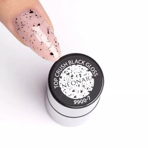 NeoNail UV/LED Soak Off Top Hybrydowy Crush Black Gloss 7.2ml