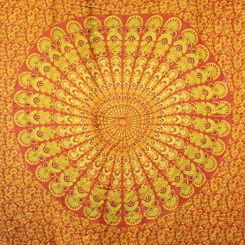 Lime Orange Mandala Sarongs