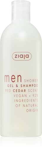 Ziaja Men Refreshing Shower Gel and Shampoo 2in1 Red Cedar 400ml