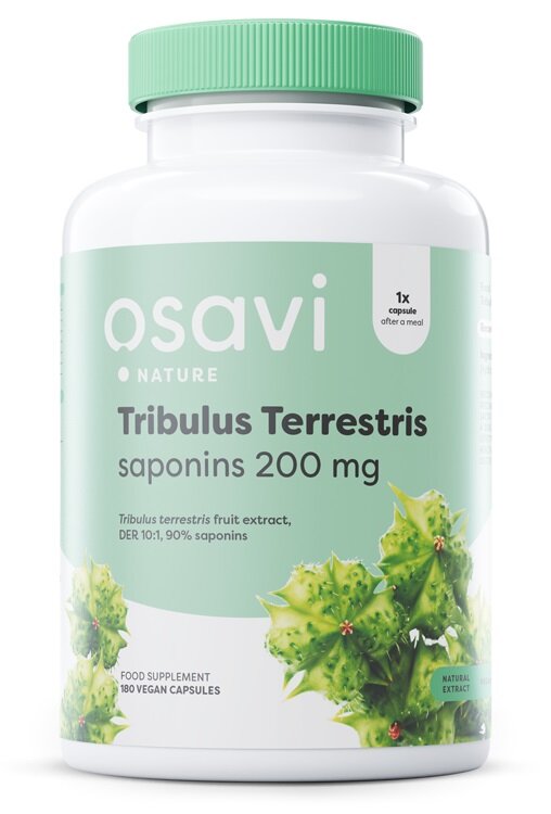 Osavi Tribulus Terrestris Saponins 200mg Wspiera w Walce ze Stresem Zwiększa Libido 180 Kapsułek