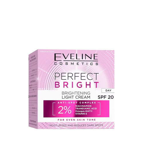 Eveline Perfect Bright Rozjaśniający Lekki Krem na Dzień SPF20 50ml