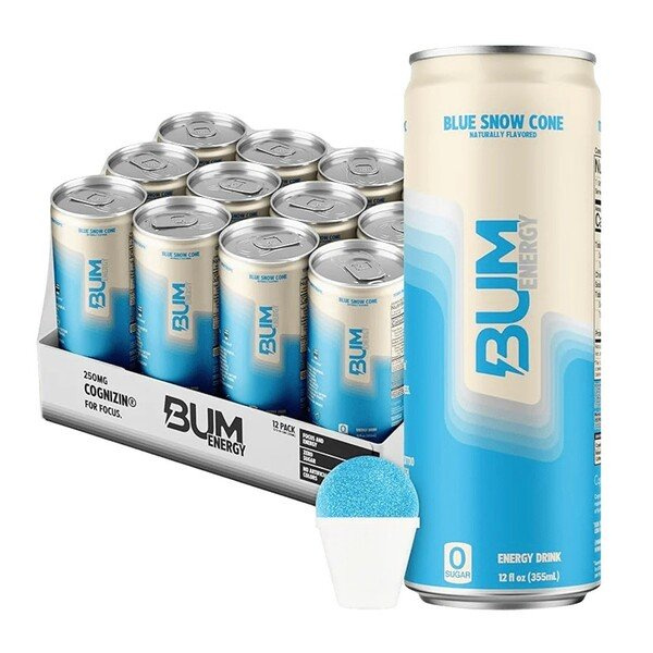 RAW Nutrition CBUM Energy Drink Blue Snow Cone For Energy and Focus ...
