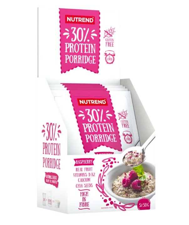 Nutrend 30% Protein Porridge Raspberry for a Quick Breakfast 5 x 50g