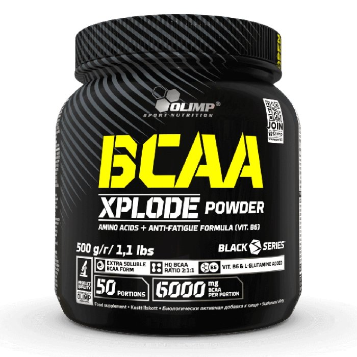Olimp Nutrition BCAA Xplode Powder with L-Glutamine and Vitamin B6 for Muscle Recovery Ice Tea Peach 500g