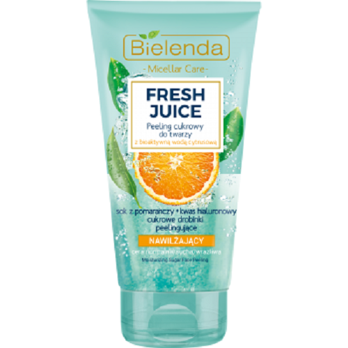 Bielenda Fresh Juice Moisturising Face Sugar Scrub with Orange for Dry and Sensitive Skin 150g