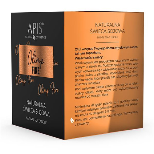 Apis Olimp Fire Świeca Sojowa Rose Madame 220g
