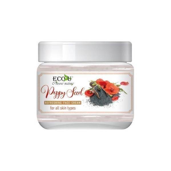 Eco U Virgin Poppy Seed Odświeżający Krem ​​do Twarzy z Olejem Makowym 50ml
