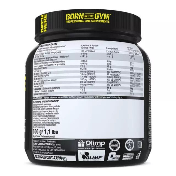 Olimp Glutamine Xplode L-Glutamine Powder for Muscle Recovery 500g