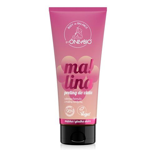 OnlyBio Regenerating Vegan Sugar Body Scrub with Nordic Raspberry 200ml