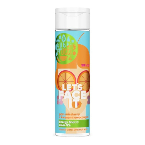 Tutti Frutti Let's Face It Oczyszczający Płyn Micelarny z Kwasami i Aloesem 5% 200ml