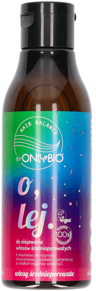 OnlyBio Hair In Balance Vegan Oil for Medium Porosity Hair with Castor Oil 150ml