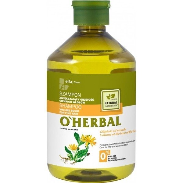 O'Herbal Szampon Zwiększający Objętość Cienkich Włosów z Ekstraktem z Arniki 500 ml