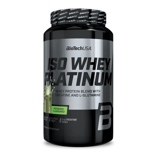 BioTechUSA Iso Whey Platinum Białko serwatkowe, Pistacja 908g