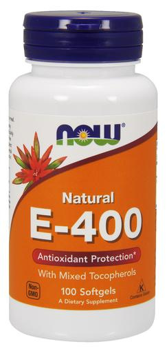 Now Foods Vitamin E-400 Natural Mixed Tocopherols Wspiera Odporność Organizmu 100 Kapsułek