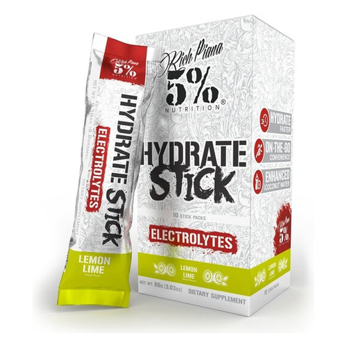 5% Nutrition Hydrate Legendary Series Stick Packs, Lemon Lime 10 x 9g