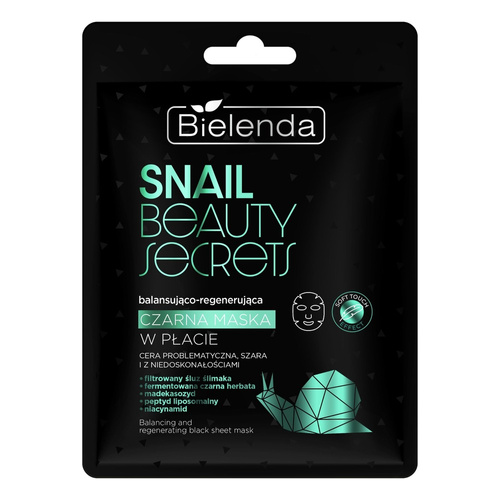 Bielenda Snail Beauty Secrets Balansująco-Regenerująca Maska w Płacie 1 szt.