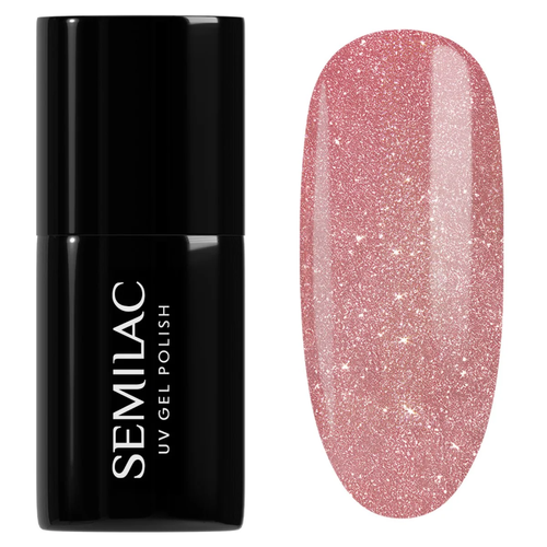 Semilac Magnetic Glow Cat Eye UV/LED Soak Off Hybrid Gel Nail Polish Cat Eye Effect - 332 Pink My Dust 7ml