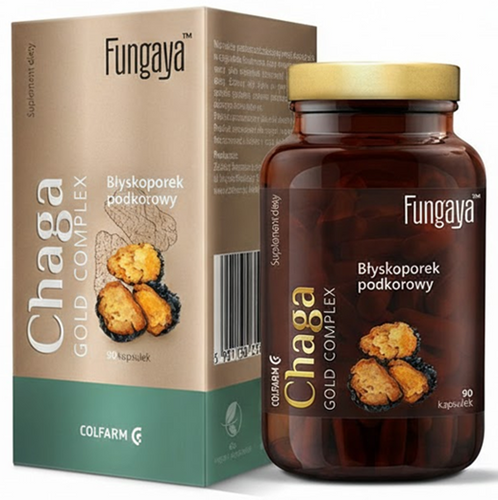Colfarm Chaga Gold Complex Supports Natural Immunity Cardiovascular System Digestive Comfort 90 Capsules